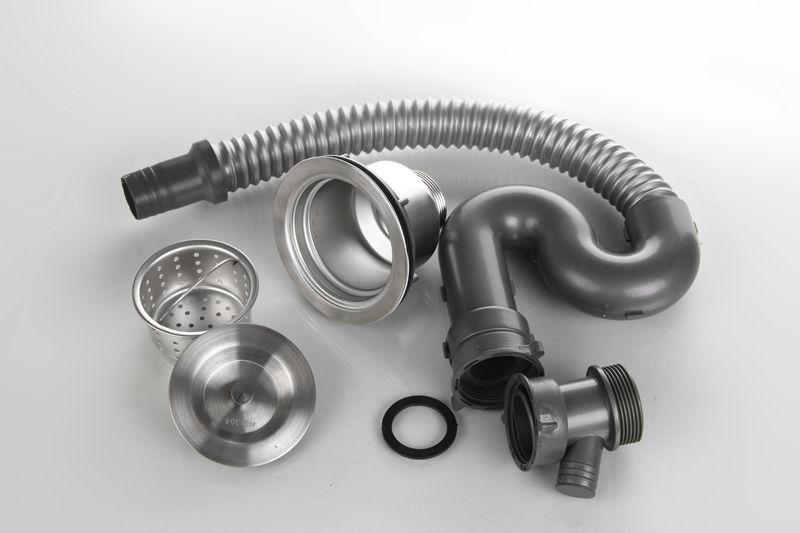 Bộ ống xả bồn rửa chén đôi inox