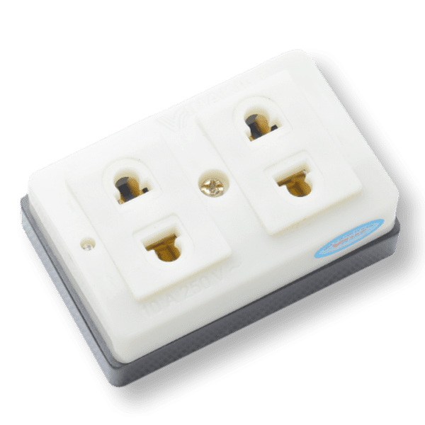 Ổ CẮM 2 NGẢ ĐA NĂNG K2 10A 250V